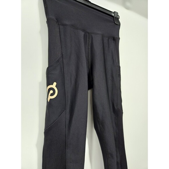 PELOTON Womens Show Up Pocket Leggings Workout Spin Pants Black Size Med - Picture 4 of 9